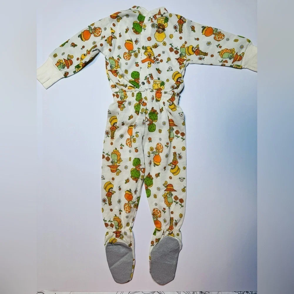 Vintage Carters Two Piece Snapable Footed Playsuit Size 12M